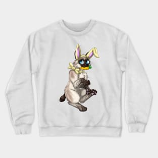 Bobtail BunnyCat: Seal Lynx Point (Yellow) Crewneck Sweatshirt